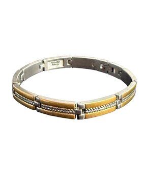 Walgreens Medical Bracelet Penicillin Allergy Two Tone Stainless Steel 8.25 inch